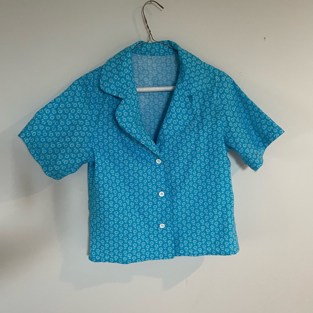 Vintage Blue Summer Top